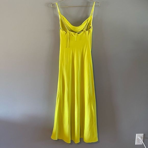 ZARA Neon Yellow Strappy Maxi Dress || SZ S - Picture 11 of 17